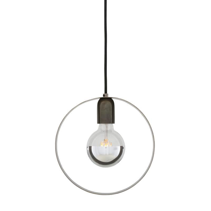 Fossa Modern Circular Brass Pendant Light 24cm-Mullan Lighting-100cm-nirohome