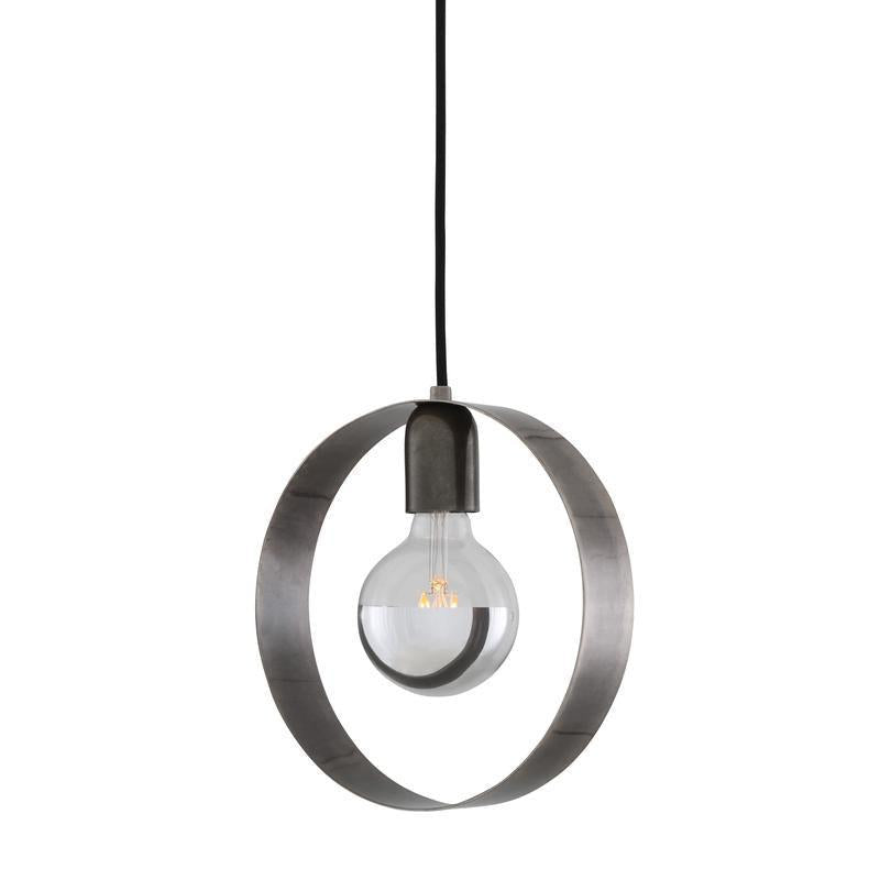 Fossa Modern Circular Brass Pendant Light 24cm-Mullan Lighting-100cm-nirohome