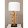 Garrison Geometric Bronze Table Lamp With Marble Base & Fabric Shade-Niro Home-Black-nirohome