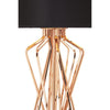 Garrison Geometric Bronze Table Lamp With Marble Base & Fabric Shade-Niro Home-Black-nirohome