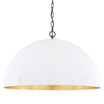 Goma Pendant With White Dome and Gold Leaf-Mullan Lighting-100cm-nirohome