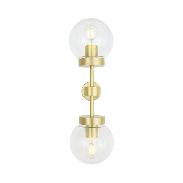 Grange Modern Double Clear/Opal Glass Globe Wall Light