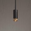 Graphite Exhaust Pendant With Linear Knurl Detailing-Buster + Punch-Brass-nirohome