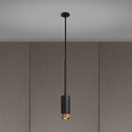 Graphite Exhaust Pendant With Linear Knurl Detailing-Buster + Punch-Brass-nirohome