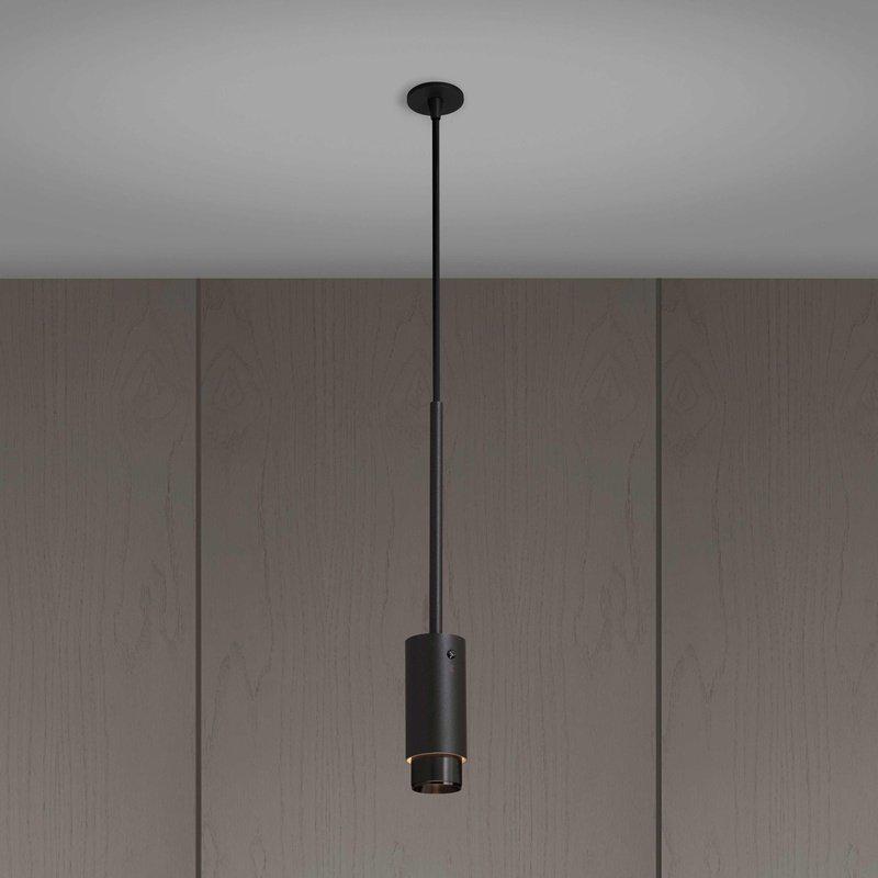 Graphite Exhaust Pendant With Linear Knurl Detailing-Buster + Punch-Gun Metal-nirohome