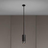 Graphite Exhaust Pendant With Linear Knurl Detailing-Buster + Punch-Steel-nirohome