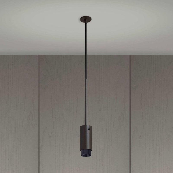 Graphite Exhaust Pendant with Cross Knurl Detailing