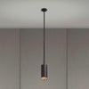 Graphite Exhaust Pendant with Cross Knurl Detailing-Buster + Punch-Brass-nirohome