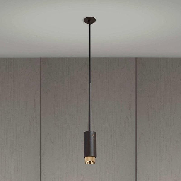 Graphite Exhaust Pendant with Cross Knurl Detailing