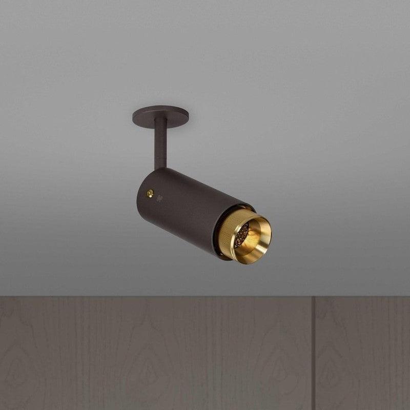 Graphite Exhaust Spotlight With Linear Knurl Pattern-Buster + Punch-Brass-nirohome