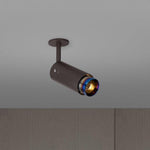 Graphite Exhaust Spotlight With Linear Knurl Pattern-Buster + Punch-Burnt Steel-nirohome