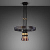 Graphite Hero Multi Pendant Chandelier-Buster + Punch-Brass-nirohome