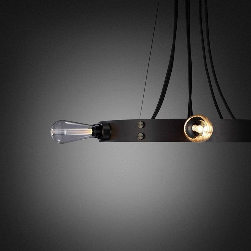 Graphite Hero Multi Pendant Chandelier-Buster + Punch-Smoked Bronze-nirohome