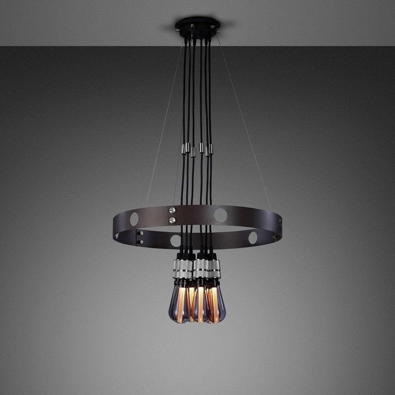 Graphite Hero Multi Pendant Chandelier-Buster + Punch-Steel-nirohome