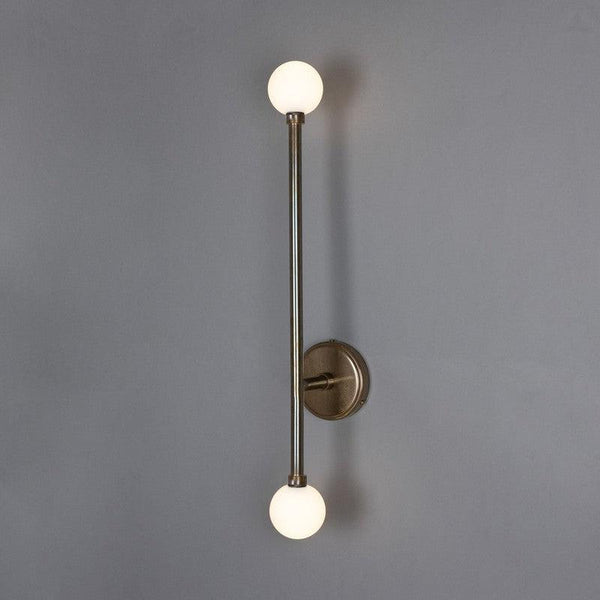 Gunning Double Globe Slim Bathroom Wall Light 71cm IP44