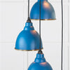 Hammered Brass Brindley Cluster Pendant-From The Anvil-Brass-nirohome