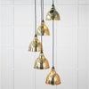 Hammered Brass Brindley Cluster Pendant-From The Anvil-Brass-nirohome