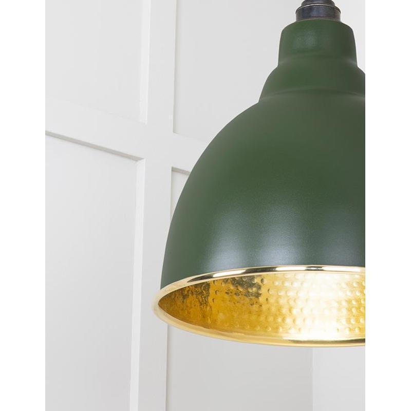 Hammered Brass Brindley Pendant-From The Anvil-Brass-nirohome