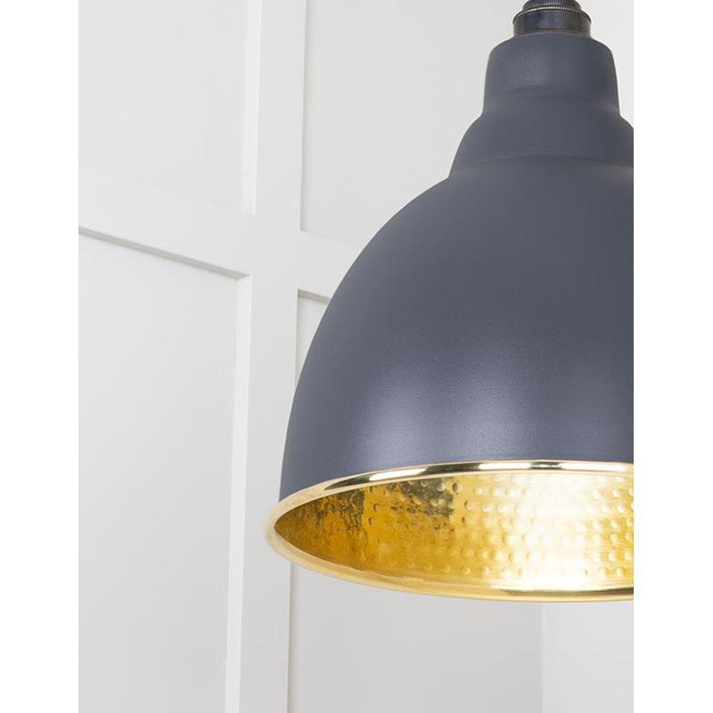 Hammered Brass Brindley Pendant-From The Anvil-Brass-nirohome