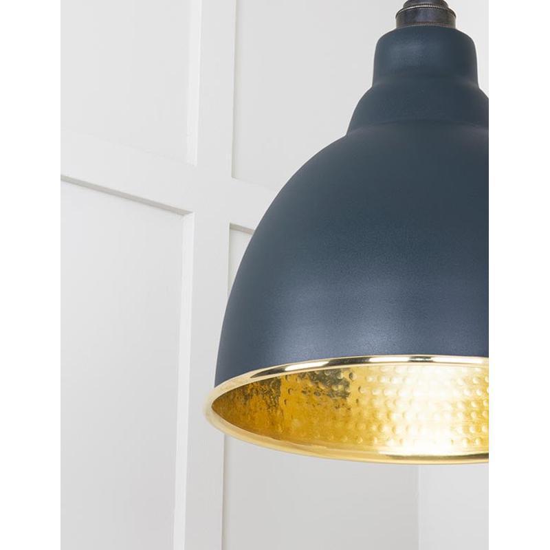 Hammered Brass Brindley Pendant-From The Anvil-Brass-nirohome