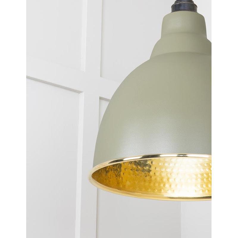 Hammered Brass Brindley Pendant-From The Anvil-Brass-nirohome
