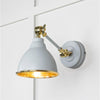 Hammered Brass Brindley Wall Light-From The Anvil-Birch-nirohome