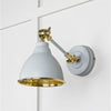 Hammered Brass Brindley Wall Light-From The Anvil-Brass-nirohome