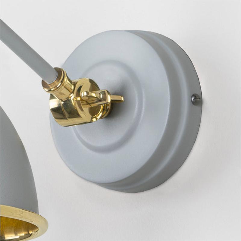 Hammered Brass Brindley Wall Light-From The Anvil-Brass-nirohome