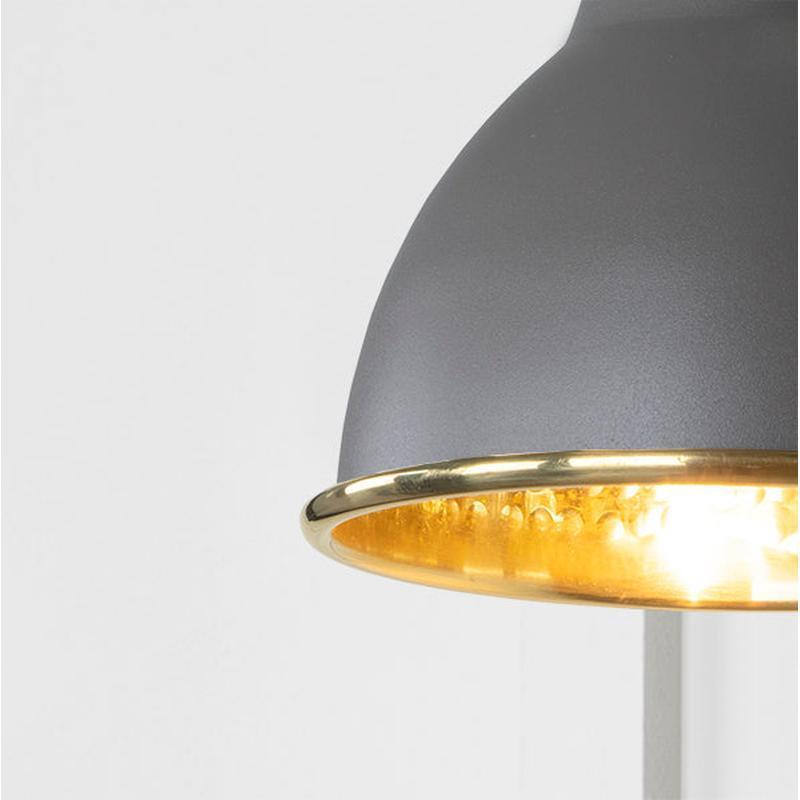 Hammered Brass Brindley Wall Light-From The Anvil-Brass-nirohome
