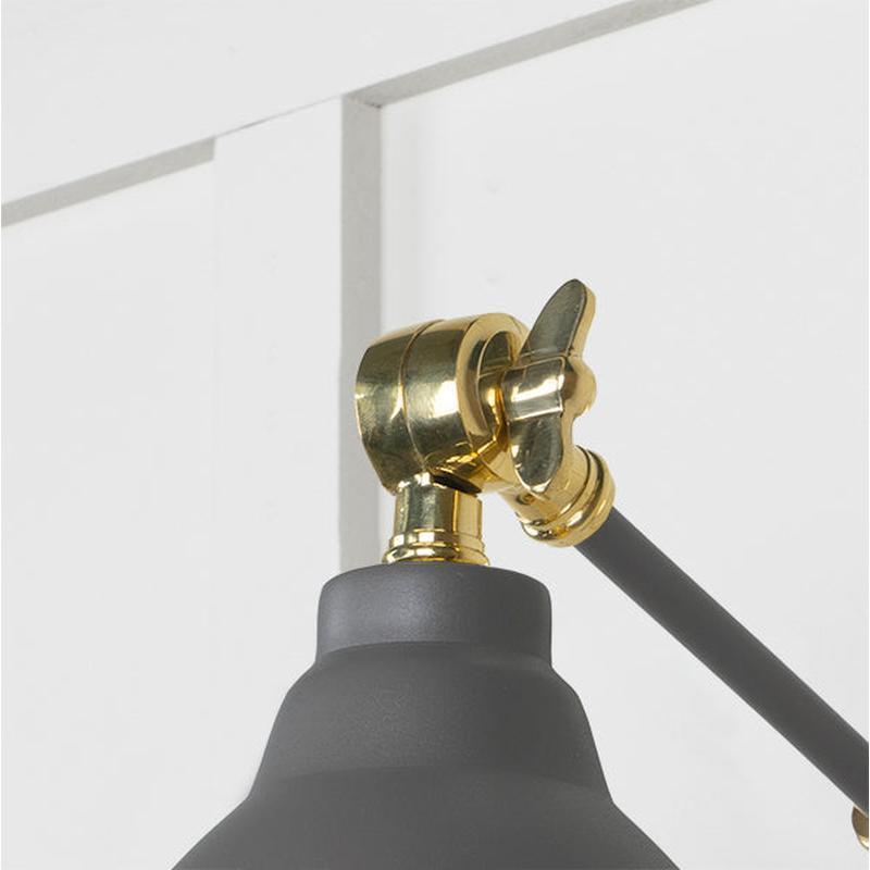 Hammered Brass Brindley Wall Light-From The Anvil-Brass-nirohome