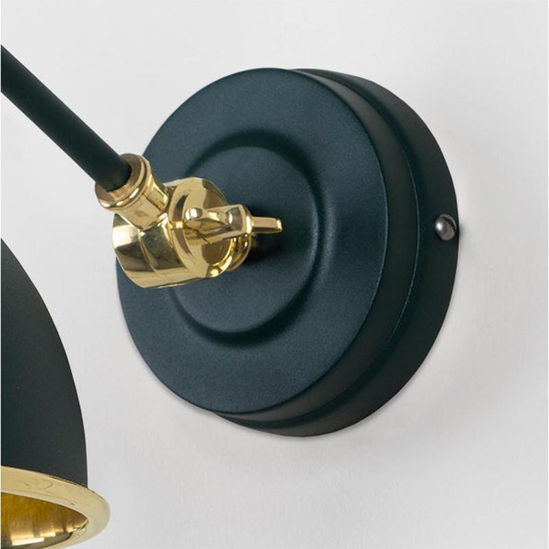 Hammered Brass Brindley Wall Light-From The Anvil-Brass-nirohome