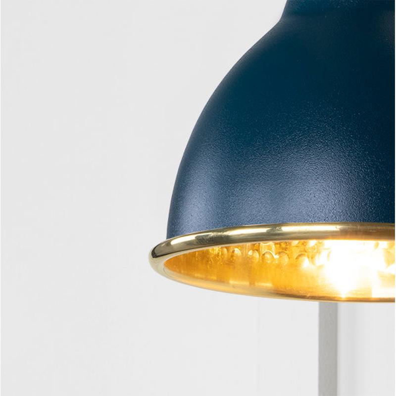 Hammered Brass Brindley Wall Light-From The Anvil-Brass-nirohome