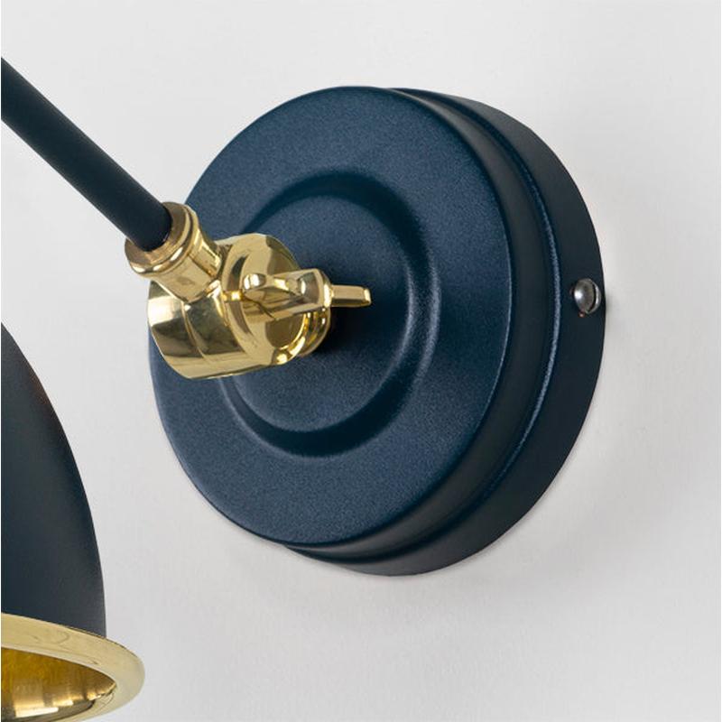 Hammered Brass Brindley Wall Light-From The Anvil-Brass-nirohome