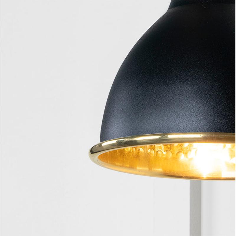 Hammered Brass Brindley Wall Light-From The Anvil-Brass-nirohome