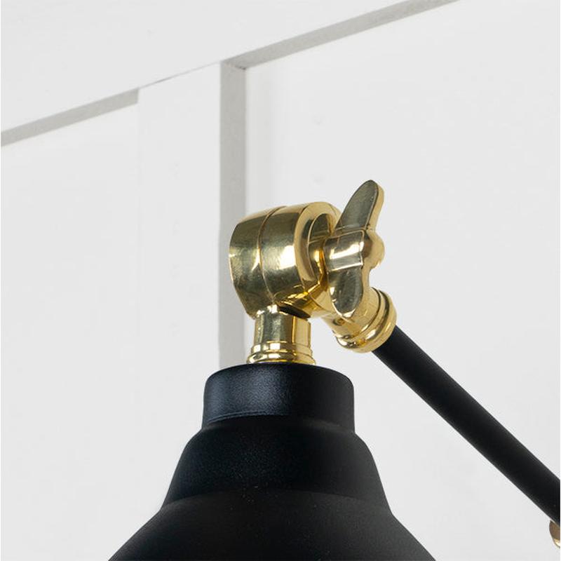 Hammered Brass Brindley Wall Light-From The Anvil-Brass-nirohome