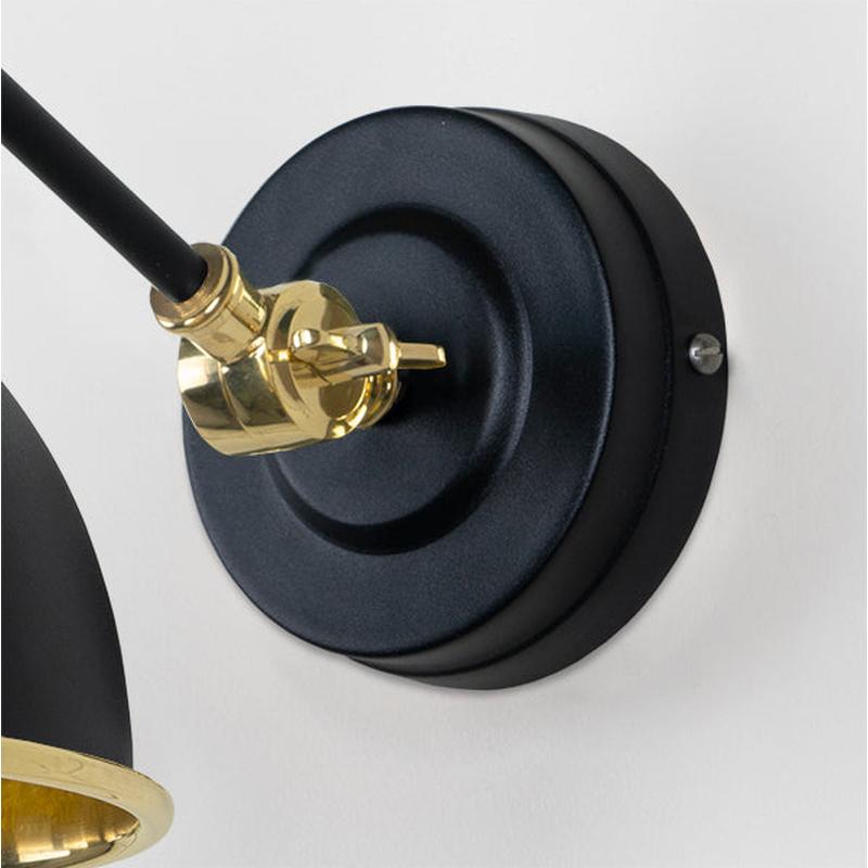 Hammered Brass Brindley Wall Light-From The Anvil-Brass-nirohome