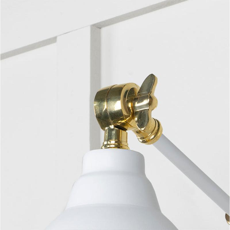 Hammered Brass Brindley Wall Light-From The Anvil-Brass-nirohome