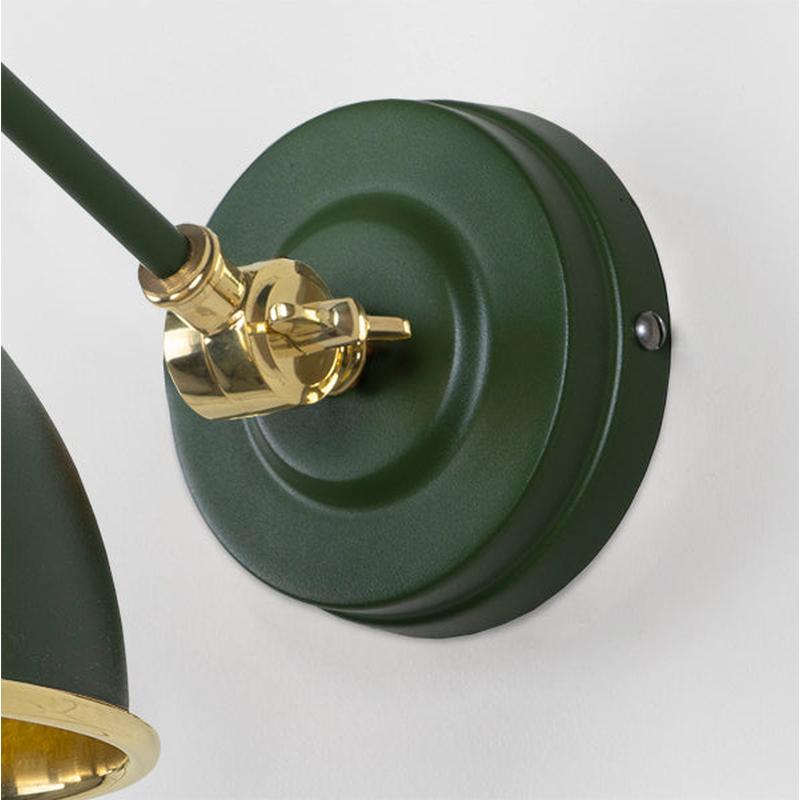 Hammered Brass Brindley Wall Light-From The Anvil-Brass-nirohome