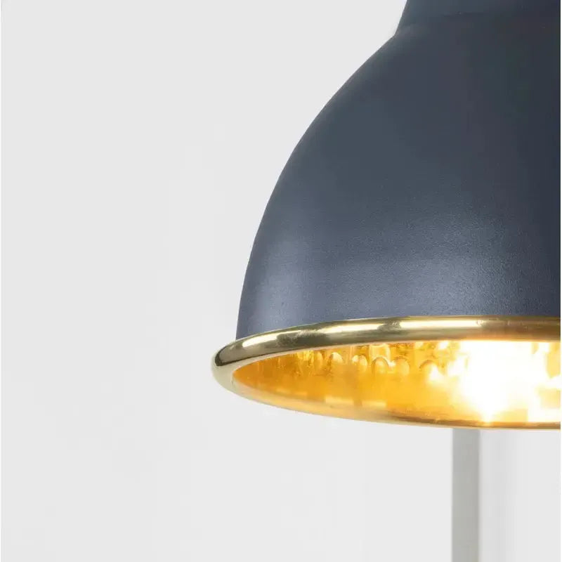 Hammered Brass Brindley Wall Light-From The Anvil-Brass-nirohome