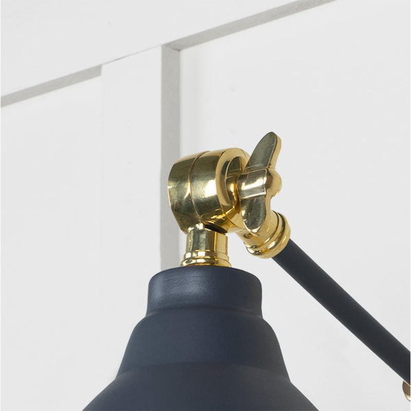 Hammered Brass Brindley Wall Light-From The Anvil-Brass-nirohome