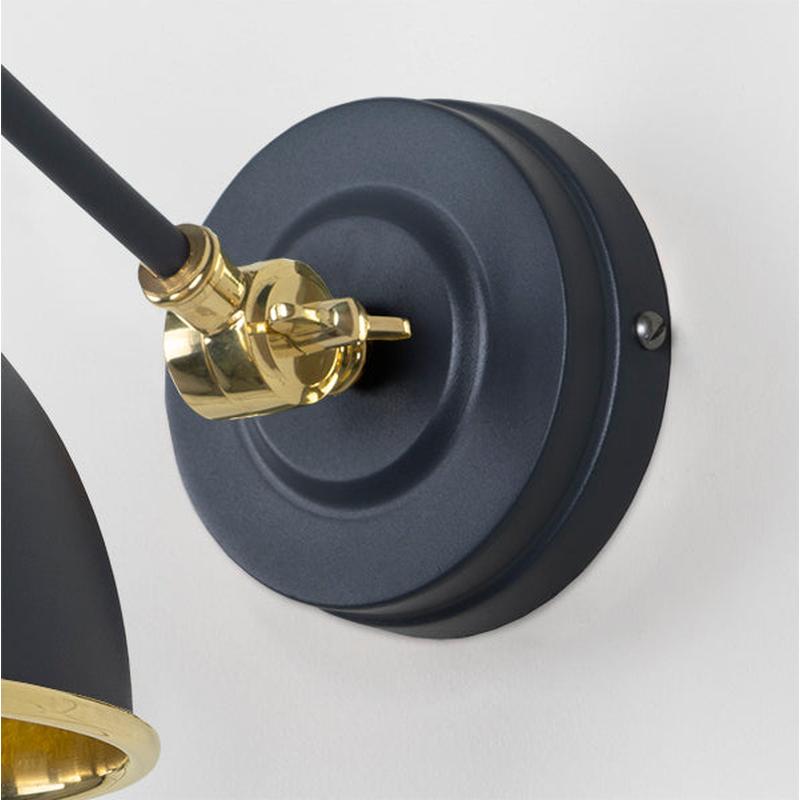 Hammered Brass Brindley Wall Light-From The Anvil-Brass-nirohome