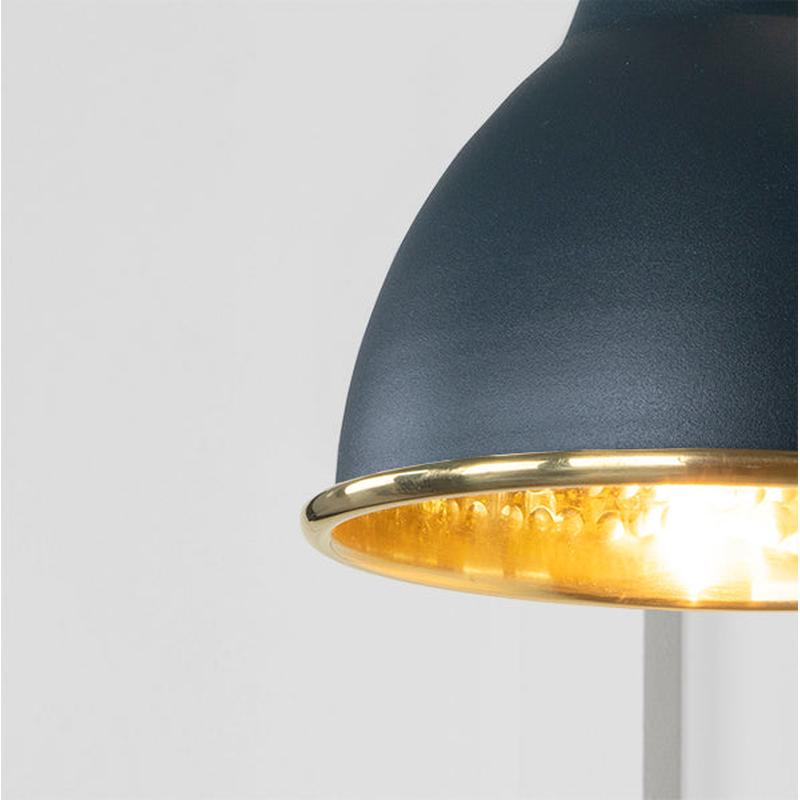 Hammered Brass Brindley Wall Light-From The Anvil-Brass-nirohome