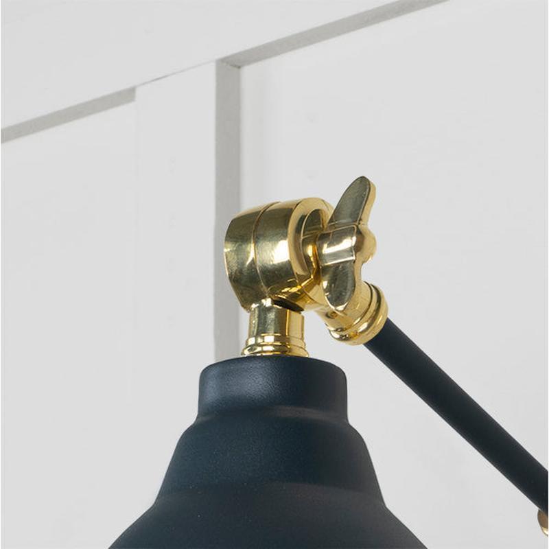 Hammered Brass Brindley Wall Light-From The Anvil-Brass-nirohome