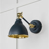 Hammered Brass Brindley Wall Light-From The Anvil-Brass-nirohome
