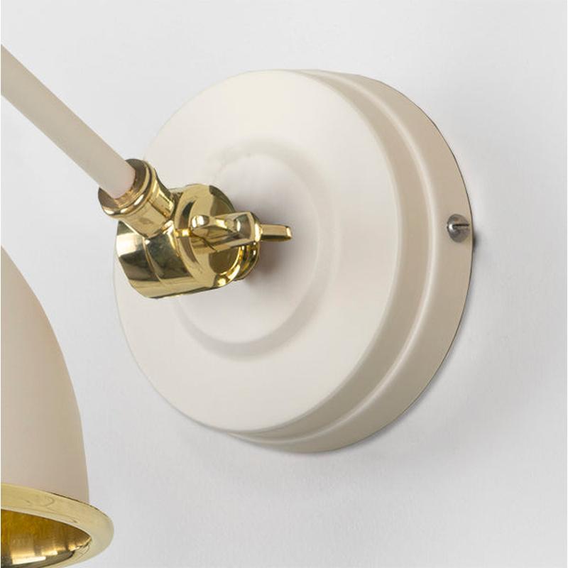 Hammered Brass Brindley Wall Light-From The Anvil-Brass-nirohome