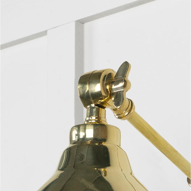 Hammered Brass Brindley Wall Light-From The Anvil-Brass-nirohome
