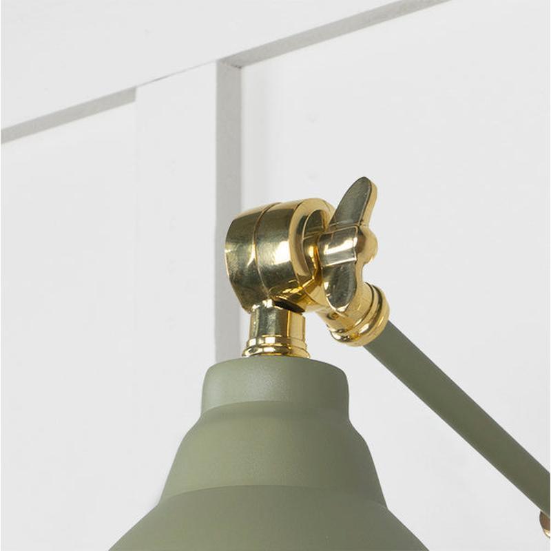 Hammered Brass Brindley Wall Light-From The Anvil-Brass-nirohome