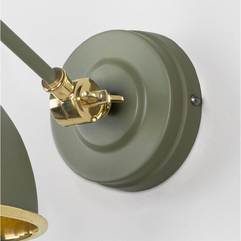 Hammered Brass Brindley Wall Light-From The Anvil-Brass-nirohome