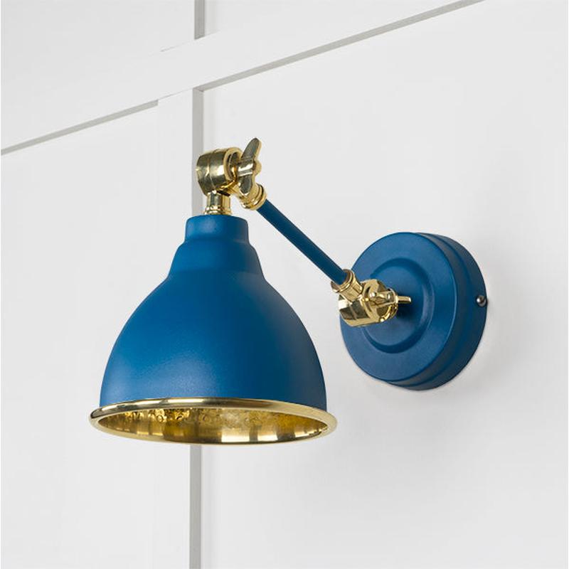Hammered Brass Brindley Wall Light-From The Anvil-Brass-nirohome