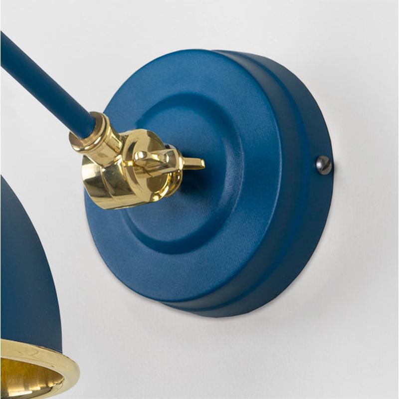 Hammered Brass Brindley Wall Light-From The Anvil-Brass-nirohome